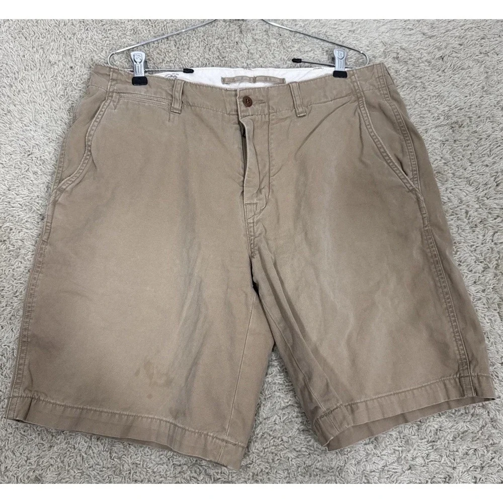 VTG Polo Ralph Lauren Men's‎ Flat Front Chino Shorts Size 34 Embroidered RL 067